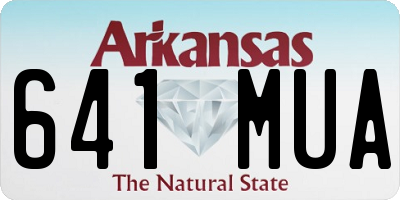 AR license plate 641MUA