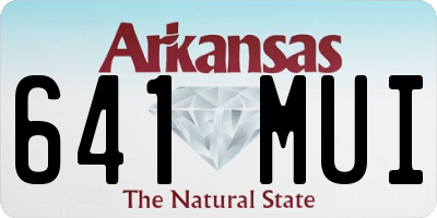 AR license plate 641MUI