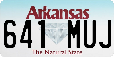 AR license plate 641MUJ