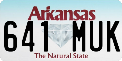 AR license plate 641MUK