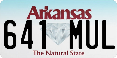 AR license plate 641MUL