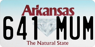 AR license plate 641MUM