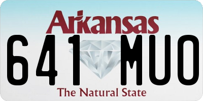 AR license plate 641MUO