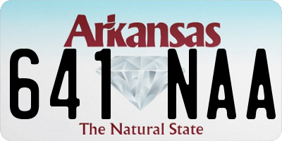 AR license plate 641NAA