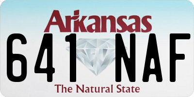 AR license plate 641NAF