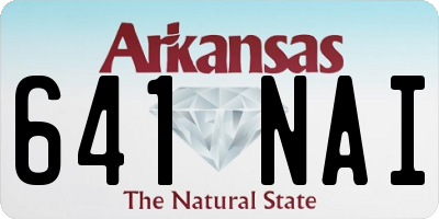 AR license plate 641NAI
