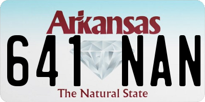 AR license plate 641NAN