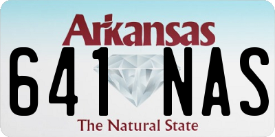 AR license plate 641NAS