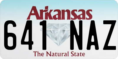AR license plate 641NAZ