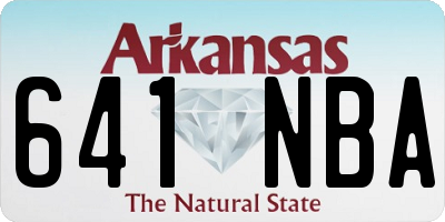 AR license plate 641NBA
