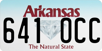 AR license plate 641OCC
