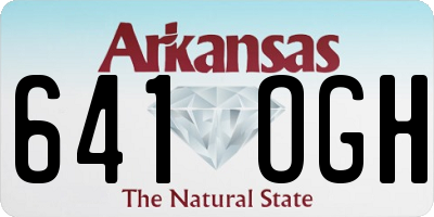 AR license plate 641OGH