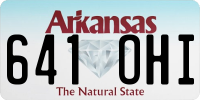 AR license plate 641OHI