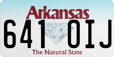 AR license plate 641OIJ