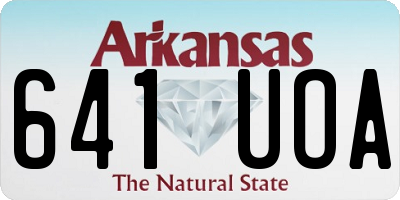 AR license plate 641UOA