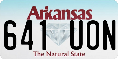 AR license plate 641UON