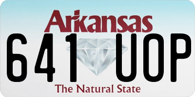 AR license plate 641UOP