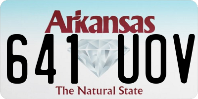 AR license plate 641UOV