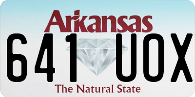 AR license plate 641UOX
