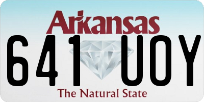 AR license plate 641UOY