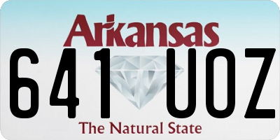 AR license plate 641UOZ