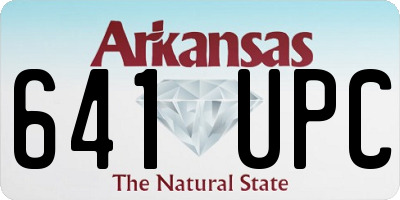 AR license plate 641UPC
