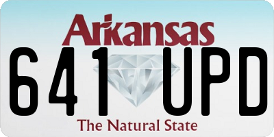 AR license plate 641UPD