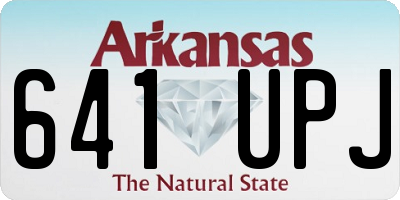 AR license plate 641UPJ