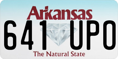 AR license plate 641UPO