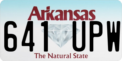 AR license plate 641UPW