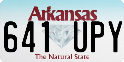 AR license plate 641UPY