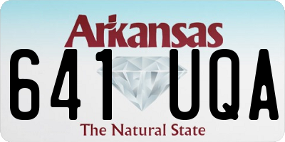 AR license plate 641UQA