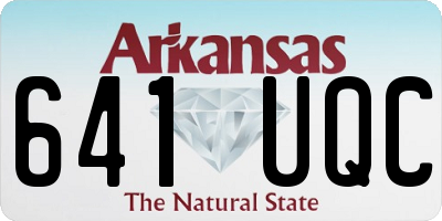 AR license plate 641UQC