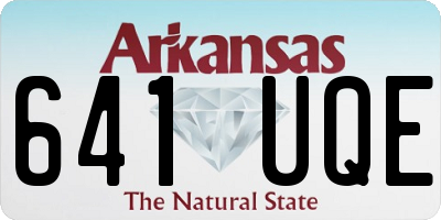 AR license plate 641UQE