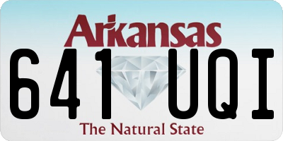 AR license plate 641UQI