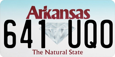 AR license plate 641UQO
