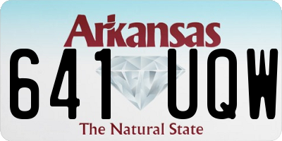 AR license plate 641UQW