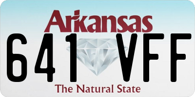 AR license plate 641VFF