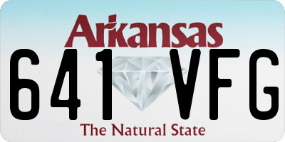AR license plate 641VFG