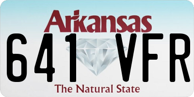 AR license plate 641VFR