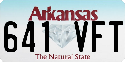 AR license plate 641VFT