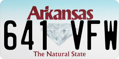 AR license plate 641VFW