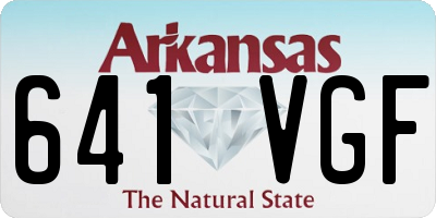 AR license plate 641VGF
