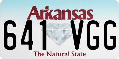 AR license plate 641VGG