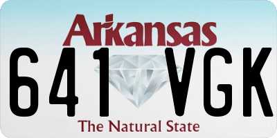 AR license plate 641VGK