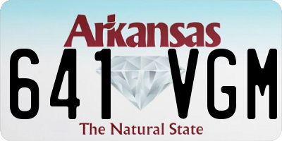 AR license plate 641VGM