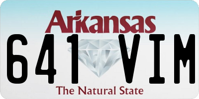 AR license plate 641VIM
