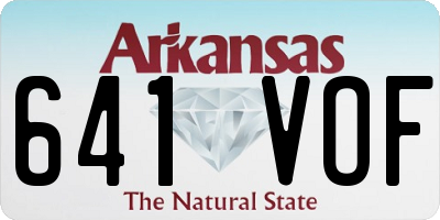 AR license plate 641VOF