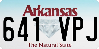 AR license plate 641VPJ