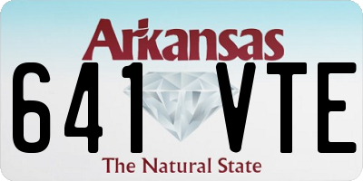 AR license plate 641VTE